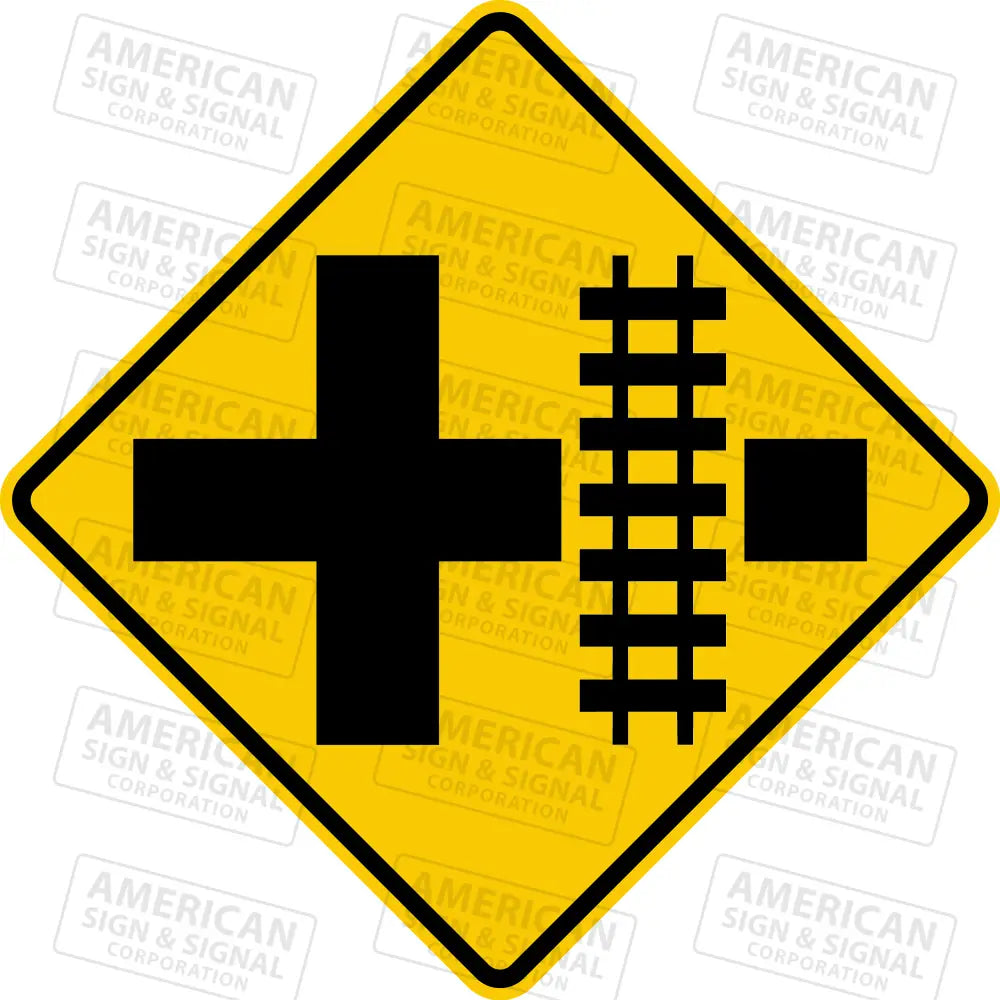 W10 - 2 Railroad Advance Warning Sign 3M 3930 Hip / Right 24X24