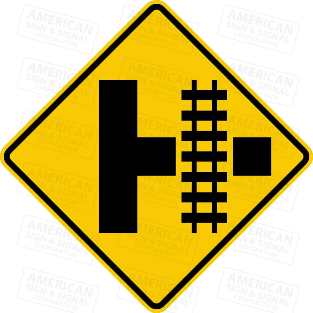 W10 - 3 Railroad Advance Warning Sign 3M 3930 Hip / Right 24X24
