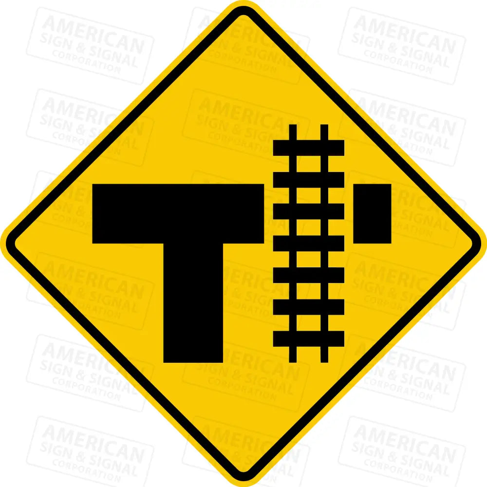 W10 - 4 Railroad Advance Warning Sign 3M 3930 Hip / Right 24X24