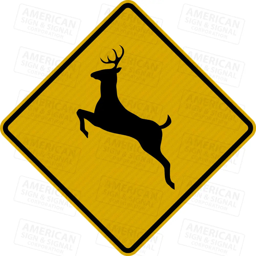 W11-3 Deer Crossing Warning Sign