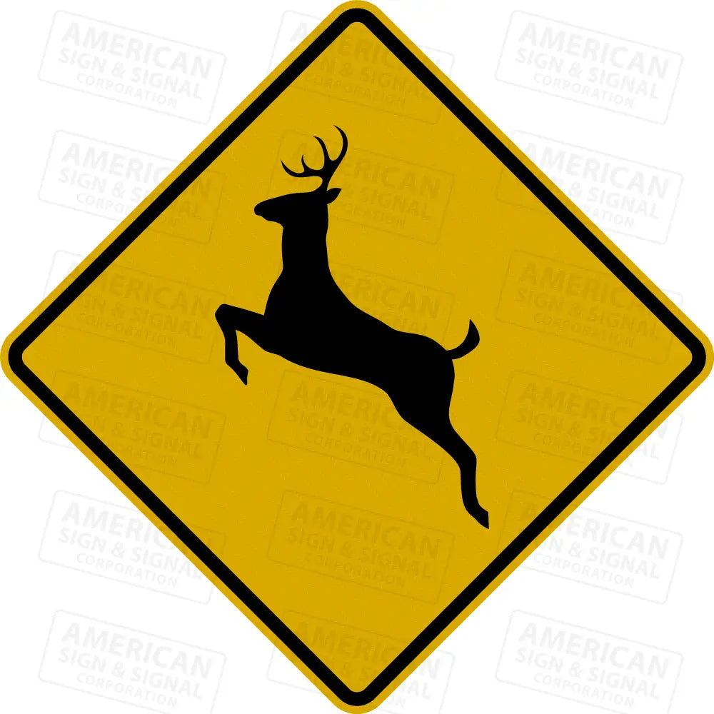 W11-3 Deer Crossing Warning Sign 3M Diamond Grade / 18x18