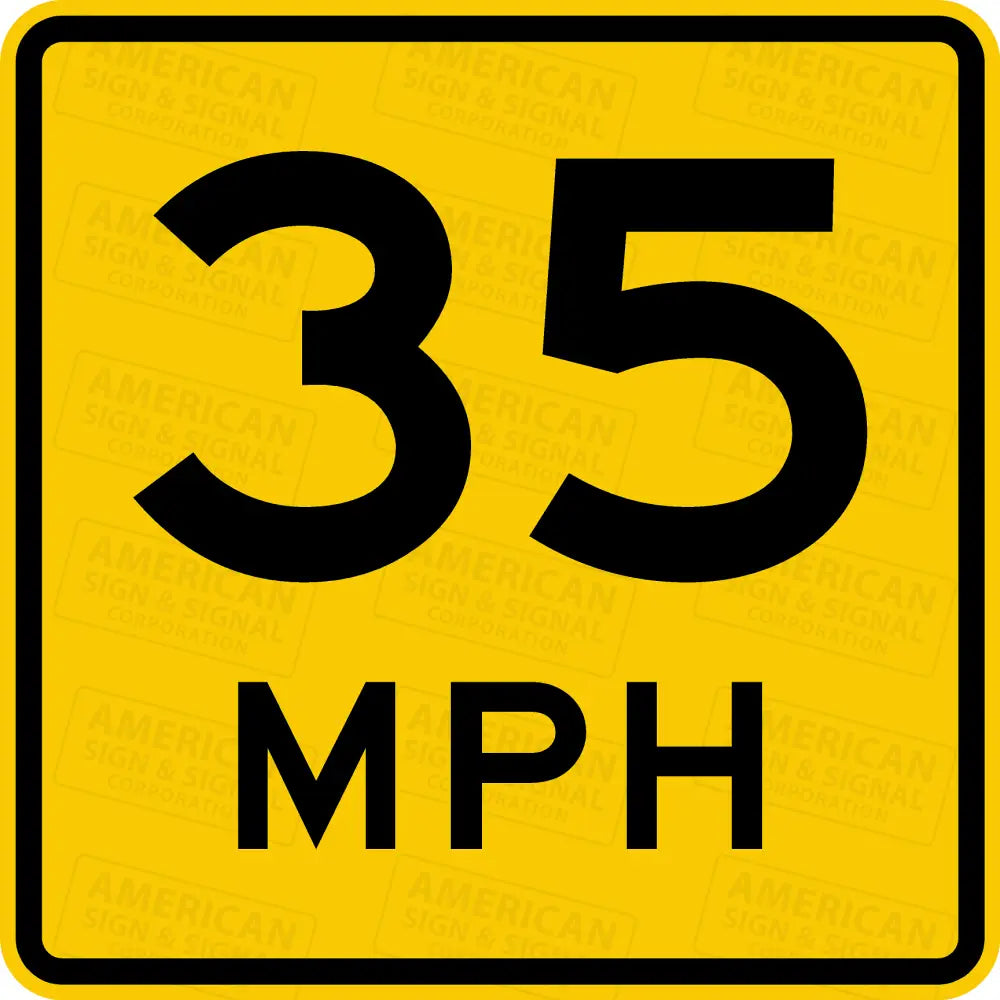 W13 - 1 Advisory Speed Sign 3M 3930 Hip / 18X18