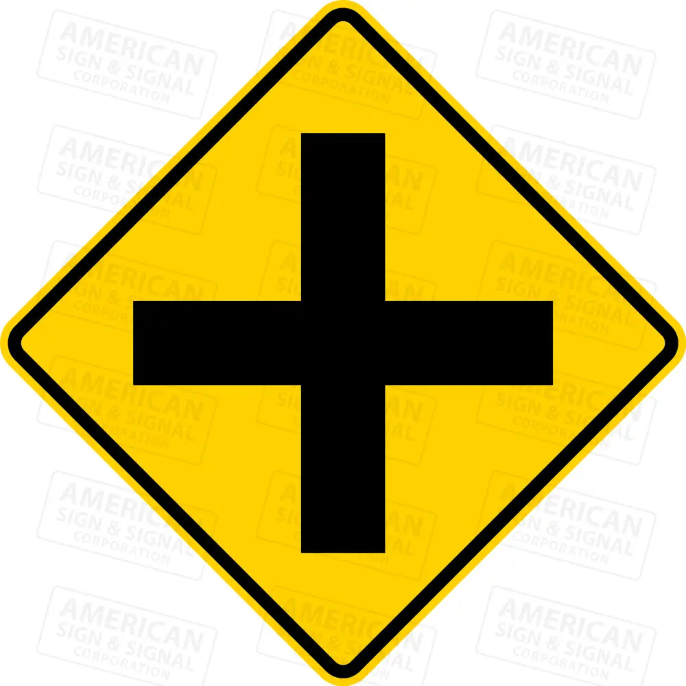 W2-1 Cross Road Sign 3M 3930 Hip / 24X24