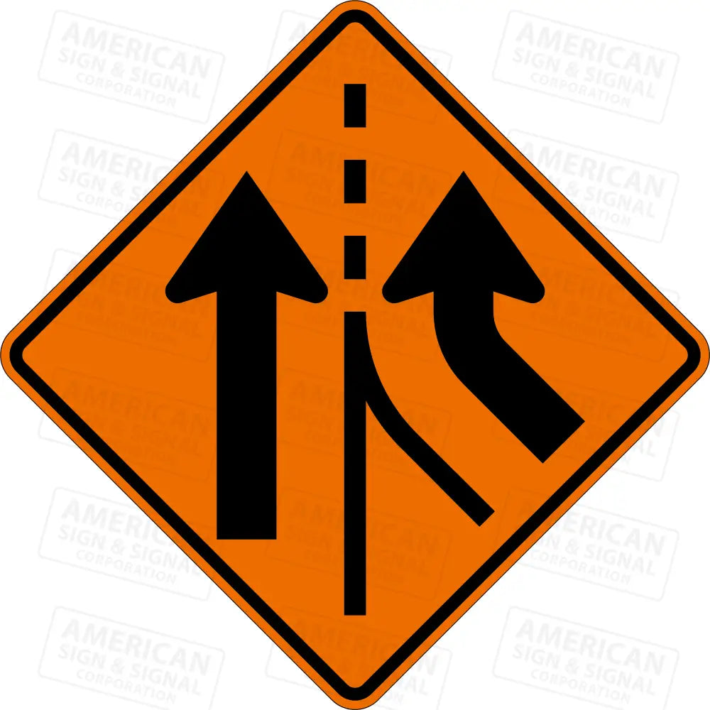 W4 - 3 Added Lane Ttc Sign 3M 3924S Vip / 24X24’ Right