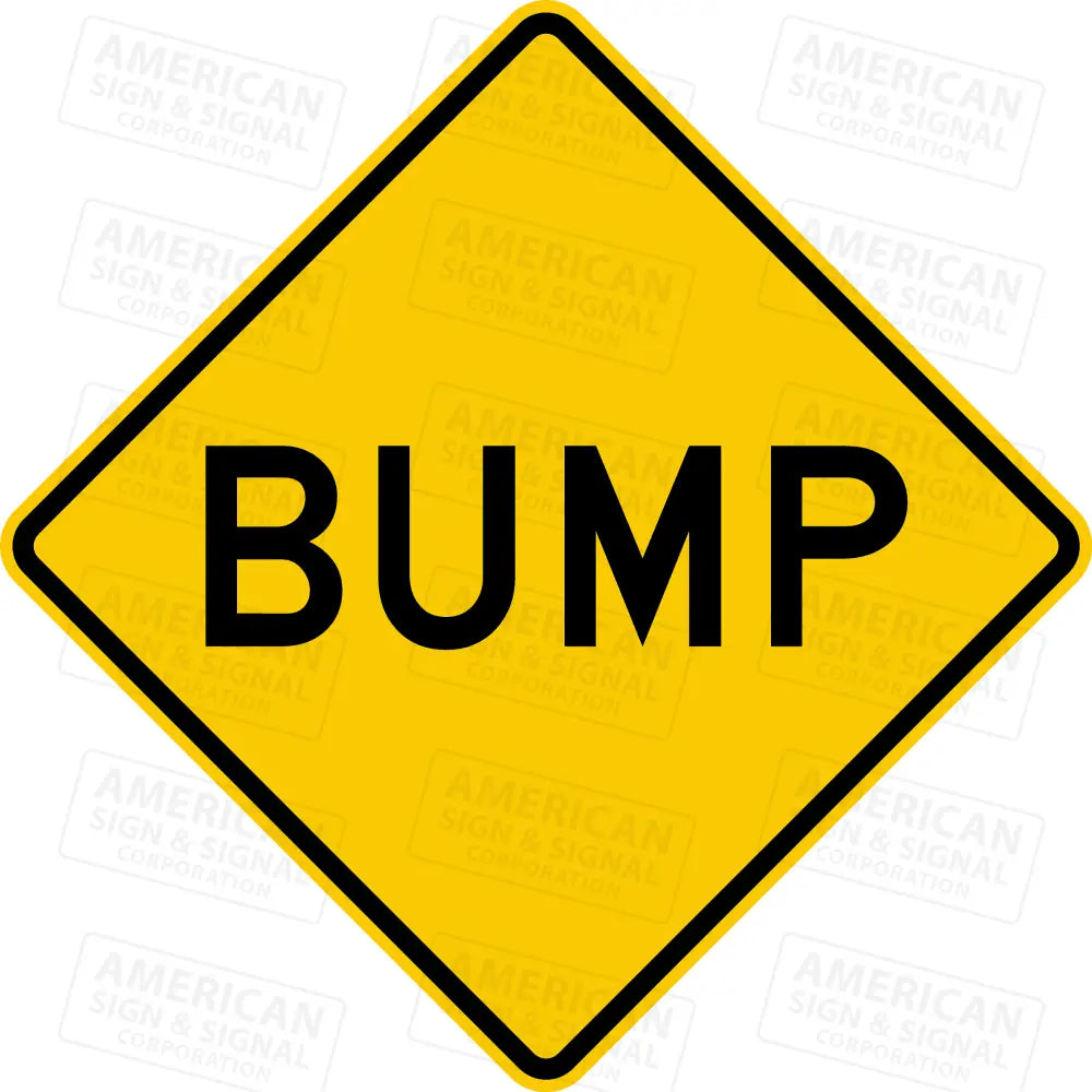 アメリカ輸入看板 BUMP標識　黄色 W8-1 Bump Sign