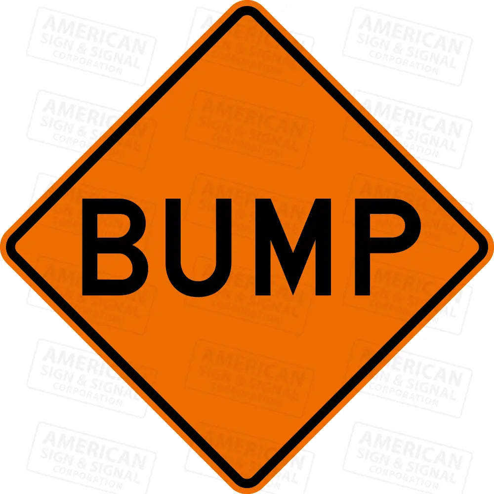W8-1 Bump TTC Sign