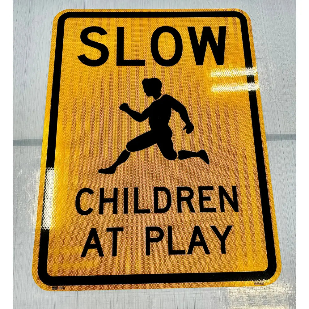 W9-12 Slow Children At Play Sign
