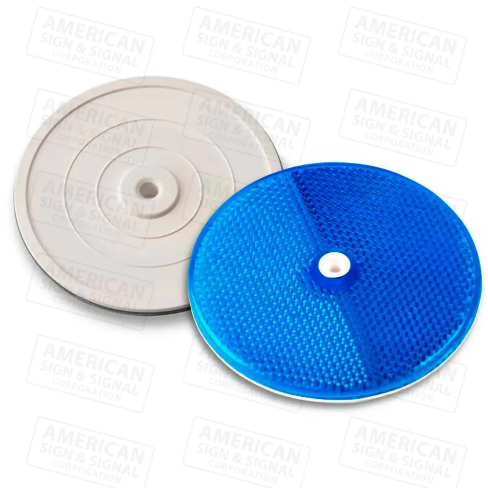 3 1/4’’ Center Mount Round Reflectors Blue / Plastic