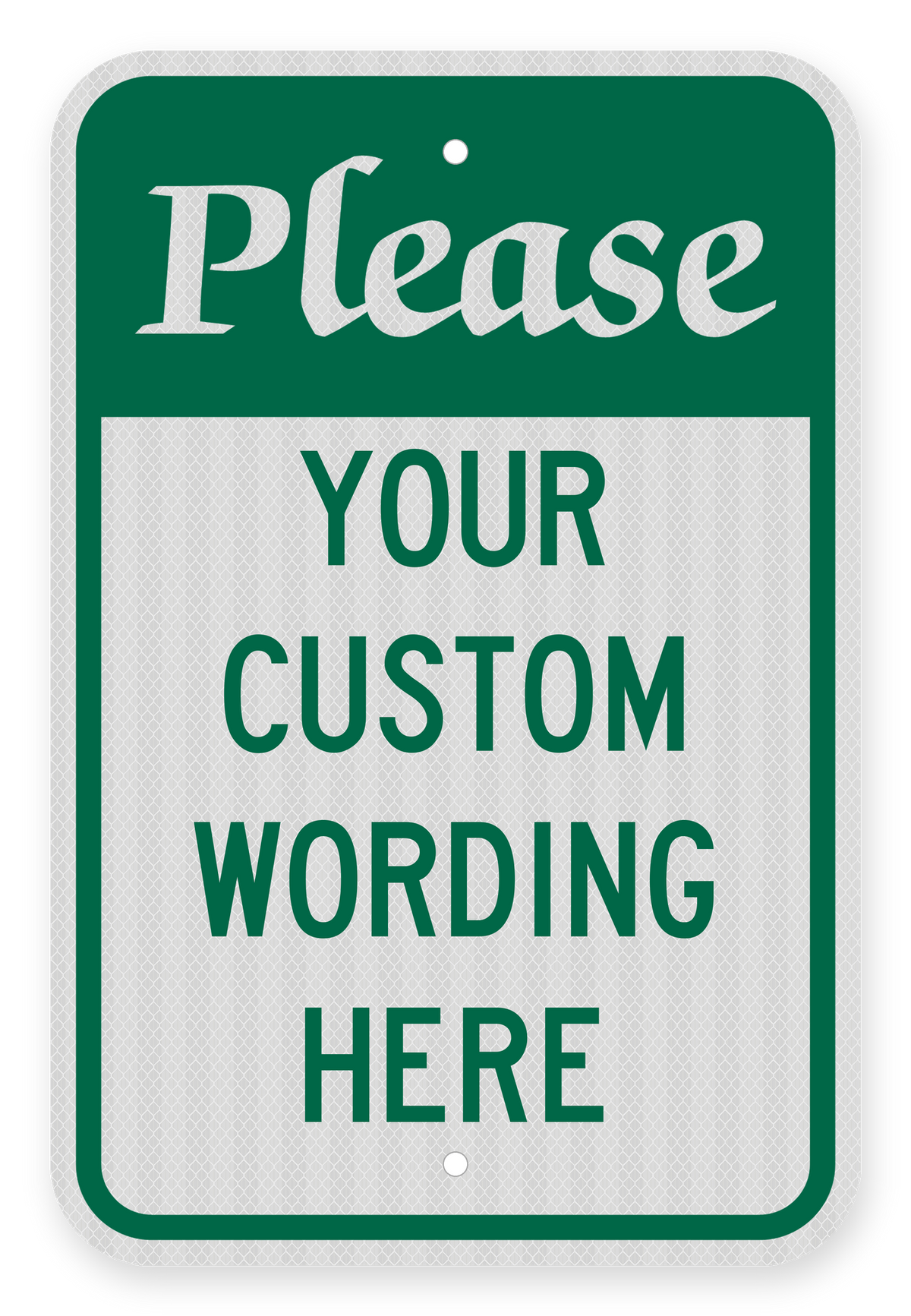 12x18 Custom Please Sign