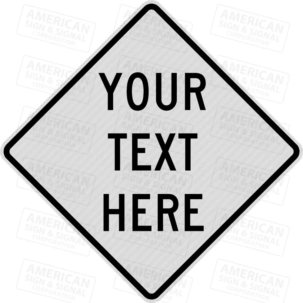 Customizable Diamond Sign