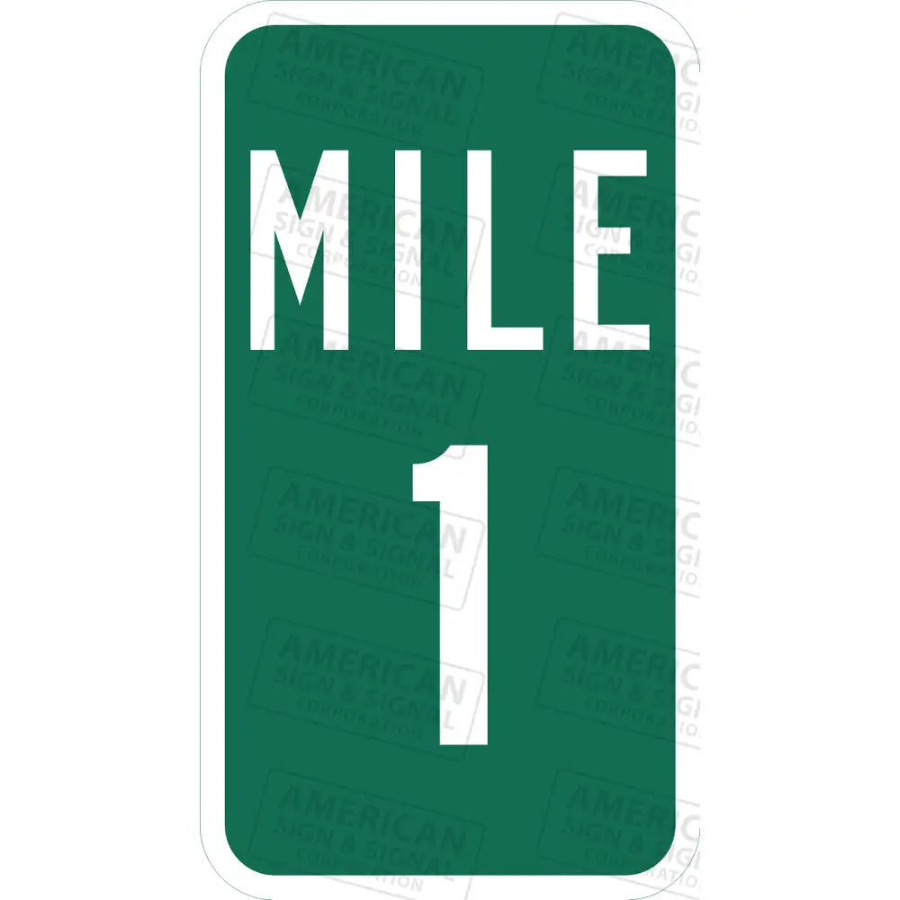 D10-X Reference Location Mile Marker Sign Customizable 10X18 (1 Digit)