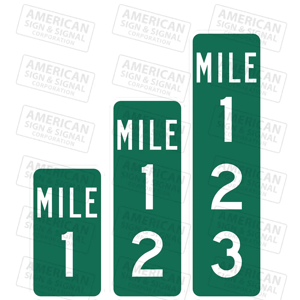 D10-X Reference Location Mile Marker Sign Customizable