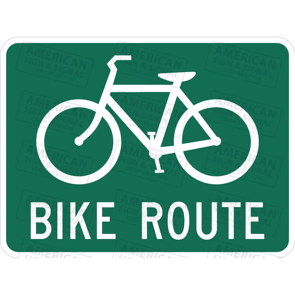 D11 - 1 Bike Route Sign 3M 3930 Hip / 24X18