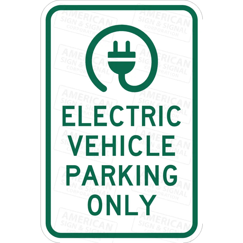 Electric Vehicle Parking Only (Symbol) 12X18’ / 3M 3930 Hip Design C