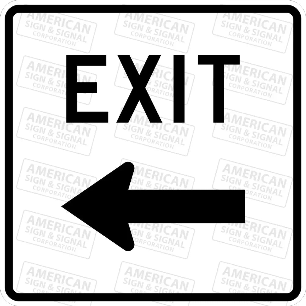 Exit Arrow Sign 3M 3930 Hip / 12X12 Left