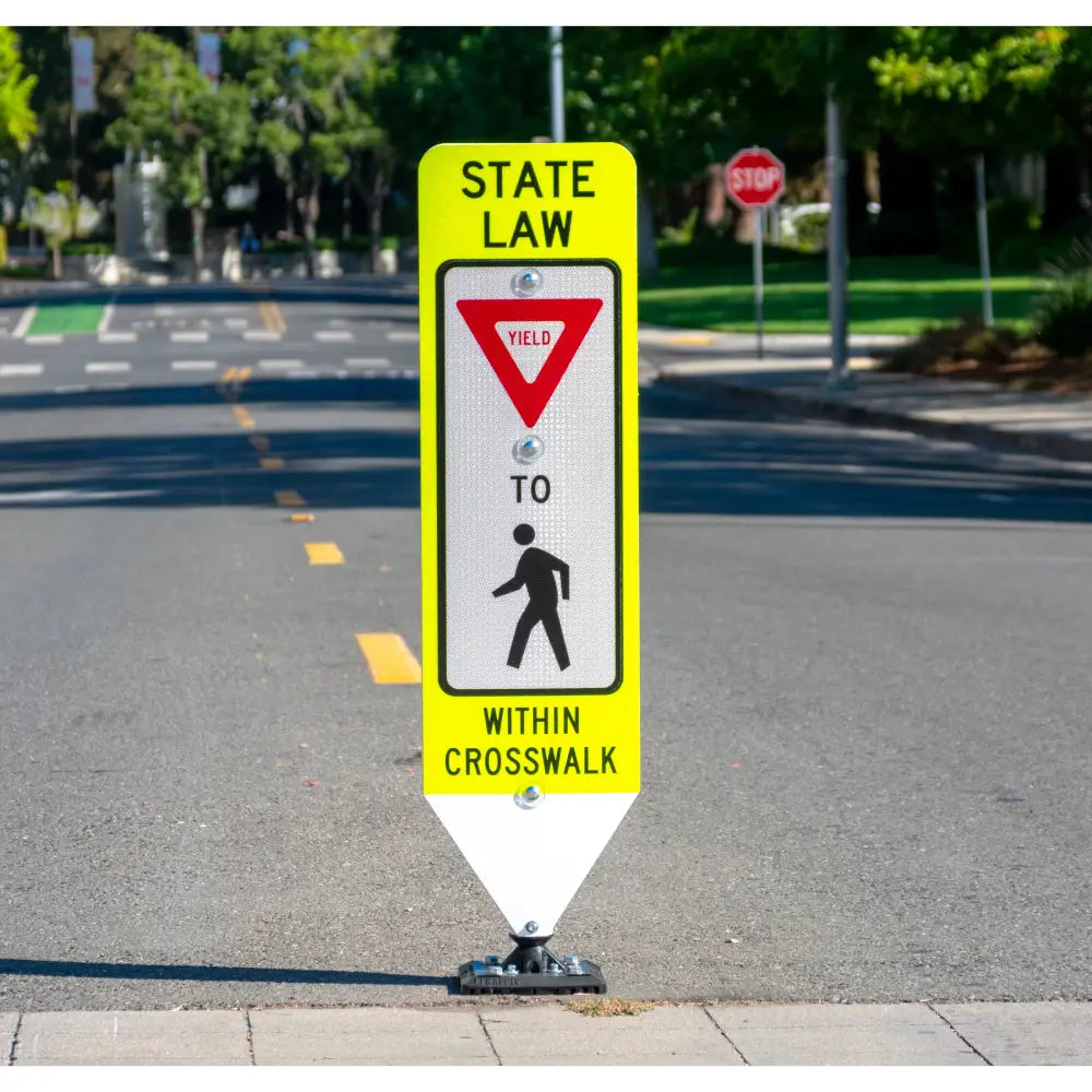 Impact Recovery® In-Street Pedestrian Crosswalk Sign - Complete Kit