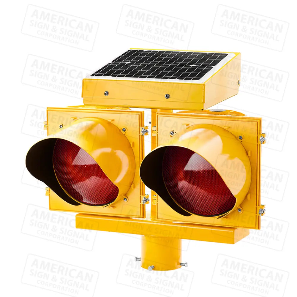 Jsf Fl-2400 24Hr Flashing Solar Beacon Red / Yellow (12’’)