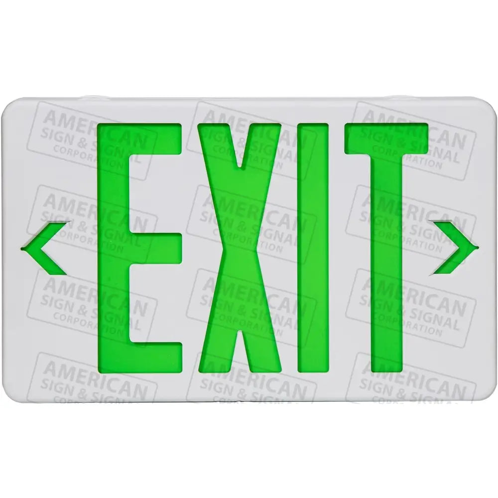 LED EXIT Light Sign with Battery Backup Green / White
