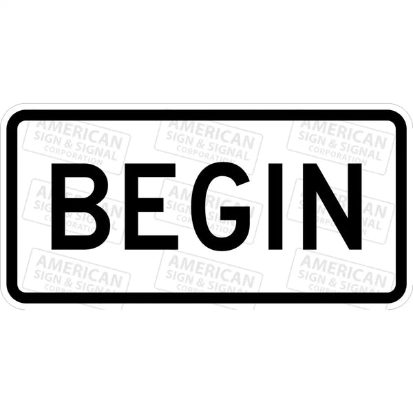 M4-14 BEGIN Route Sign