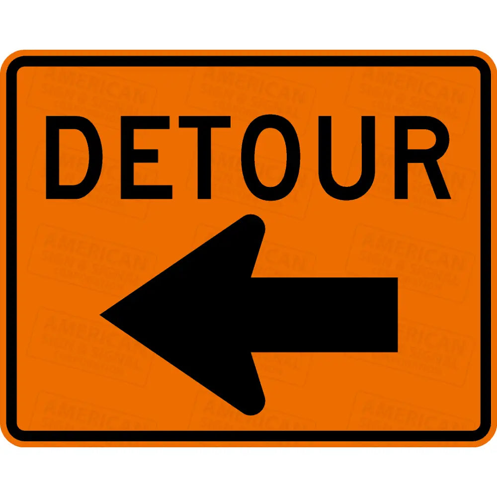 M4-9 Detour Arrow Ttc Sign 3M 3924S Vip / 30X24 Left (M4-9Al)