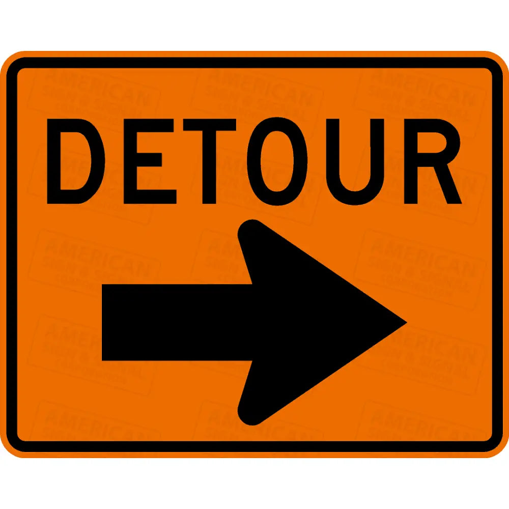 M4-9 Detour Arrow TTC Sign M4-9 Detour Arrow TTC Sign