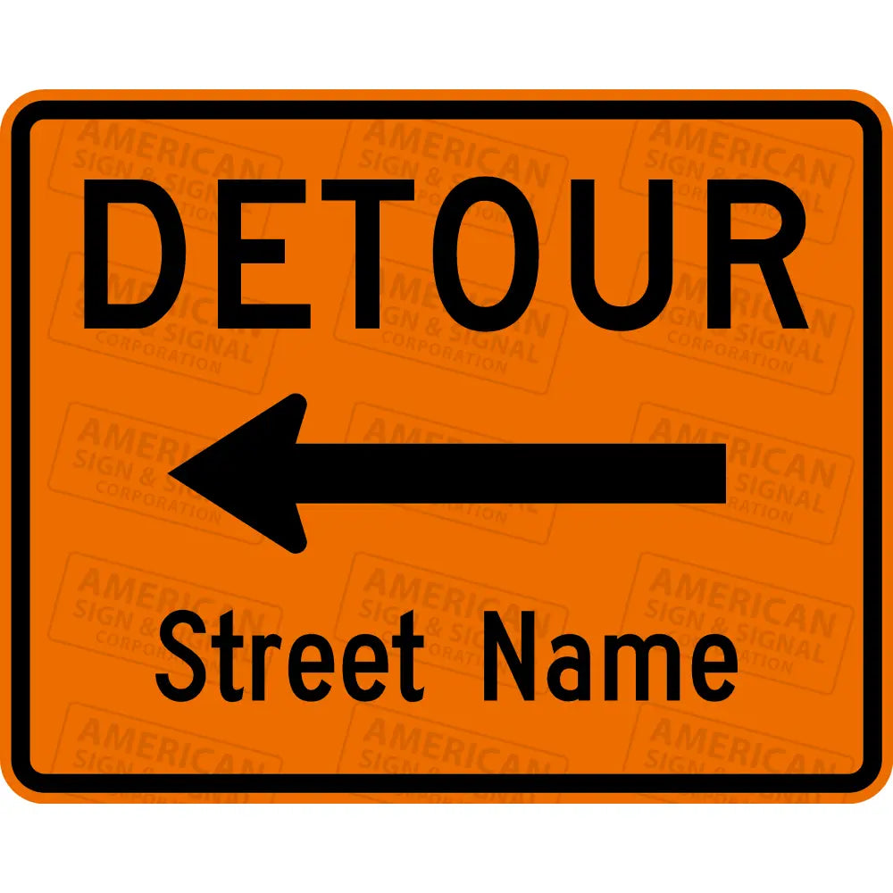 M4-9 Sns Detour Custom Street Name Ttc Sign