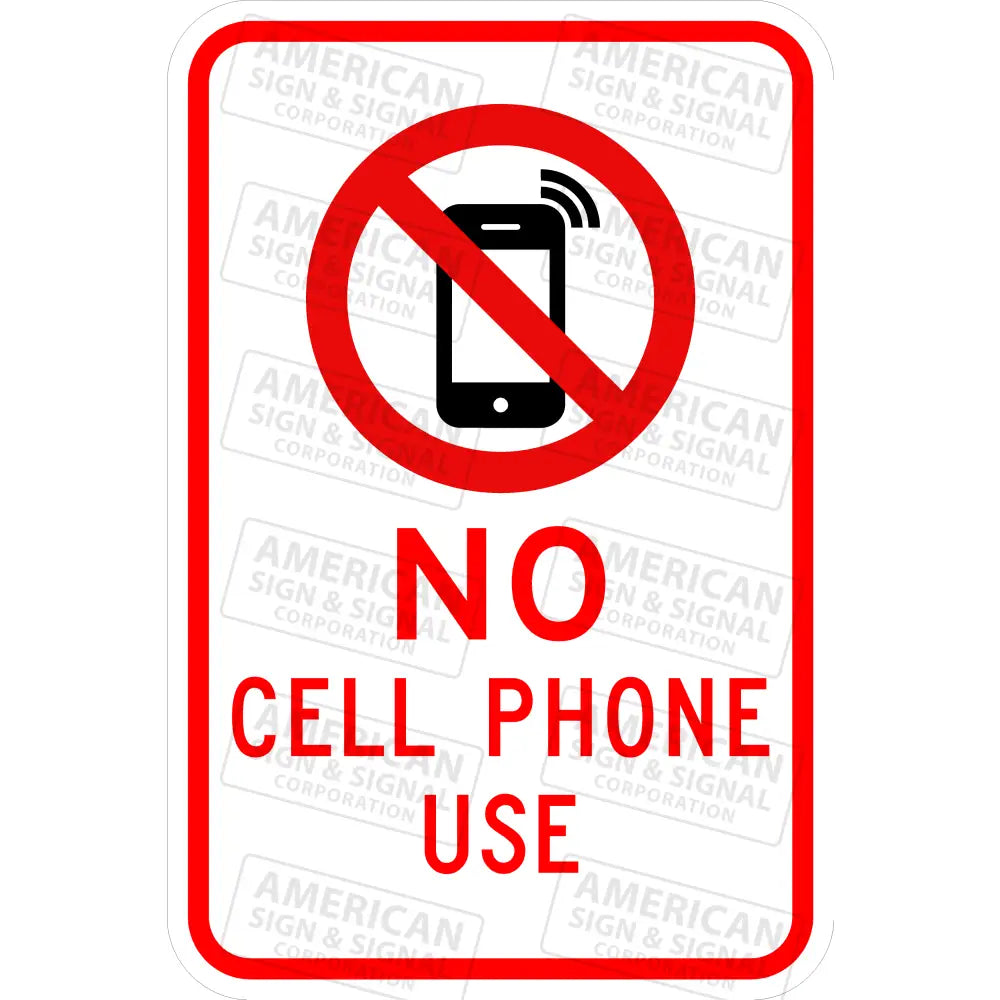 No Cell Phone Use Sign