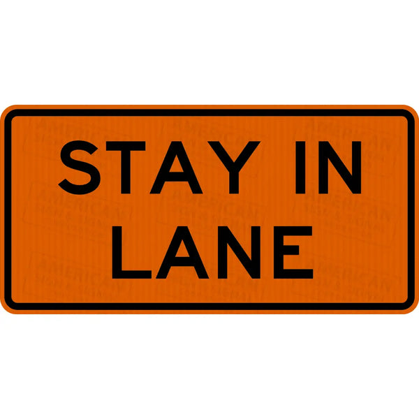 USA ストリート看板　NOTICE NYW8-31 Stay In Lane TTC Sign