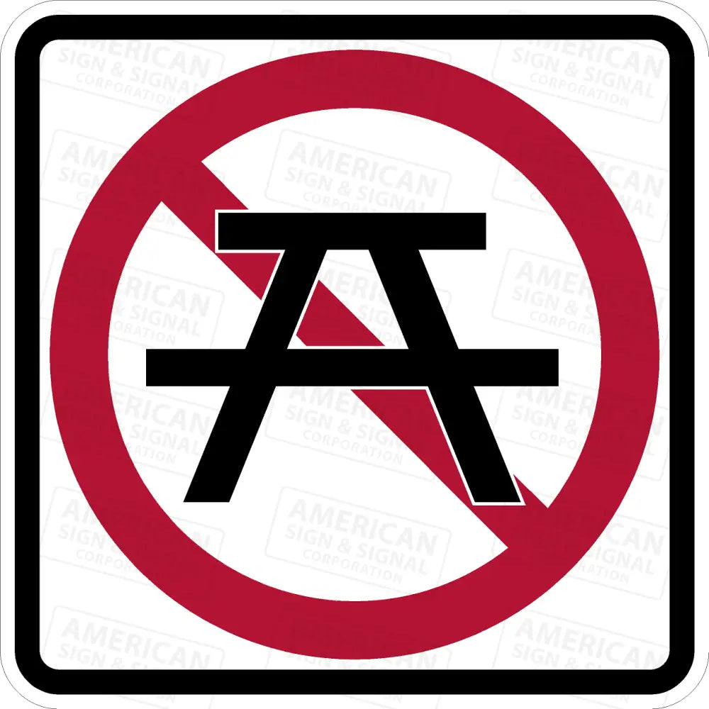 Ps - 044 No Picnicking Sign