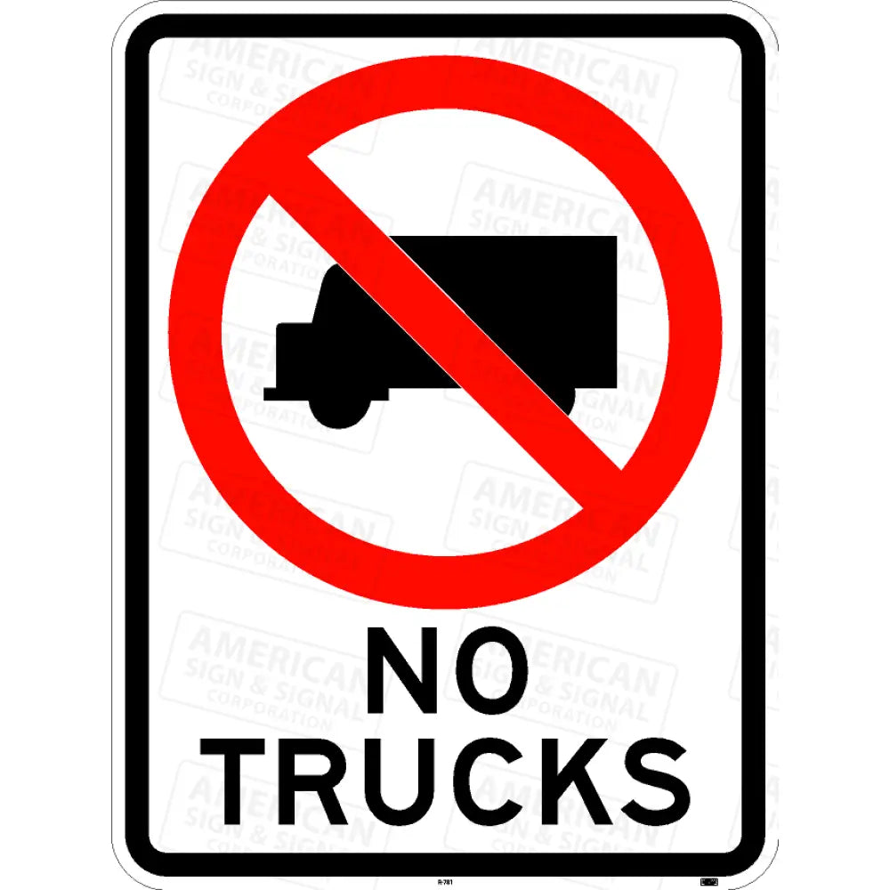 R-781 No Trucks With Symbol Sign