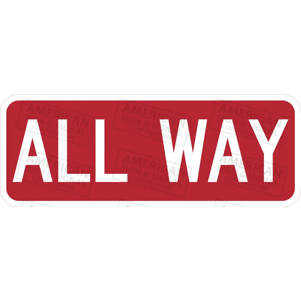 R1-3P All Way Plaque Sign
