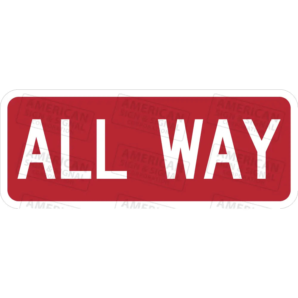 R1 3p All Way Sign 3M 3930 HIP / 30x12