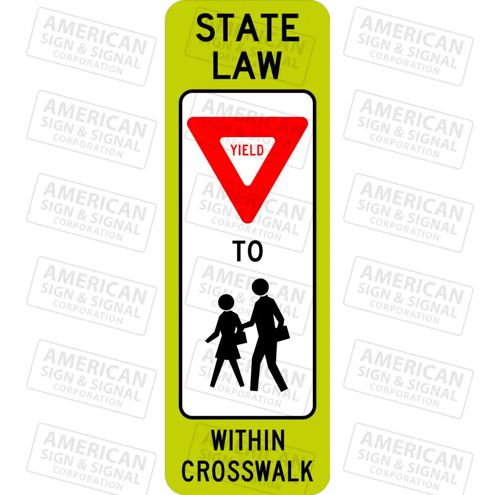 R1-6B Yield To School Pedestrians Within Crosswalk Sign