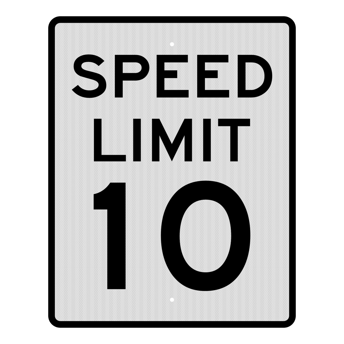 R2-1 Speed Limit 10 MPH sign, 24" x 30", High Intensity