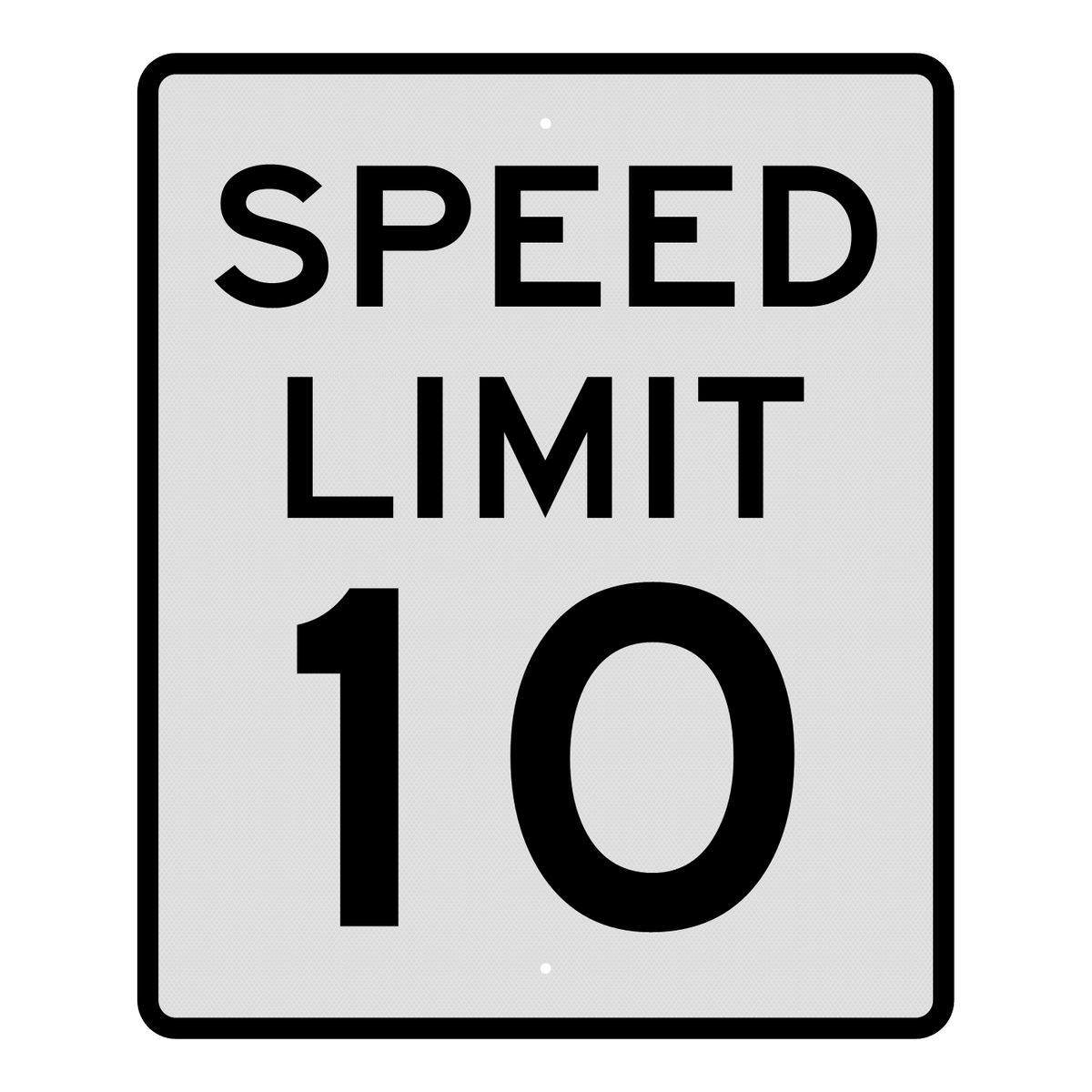 R2-1 Speed Limit 10 MPH sign, 30" x 36", Diamond Grade
