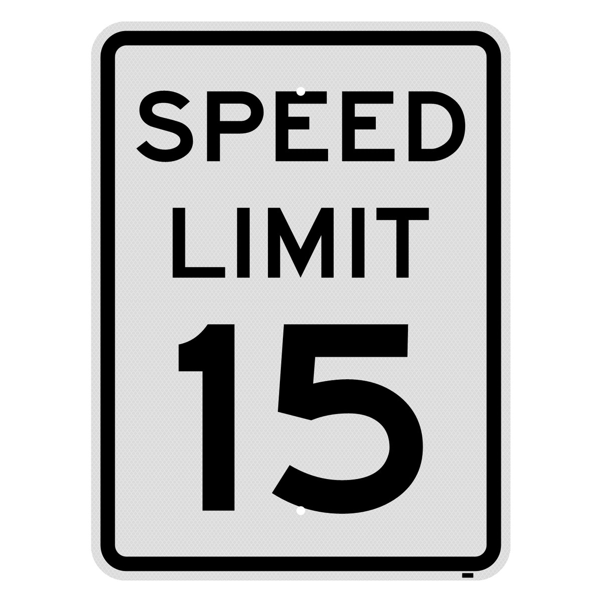 R2-1 Speed Limit 15 MPH sign, 18" x 24", Diamond Grade