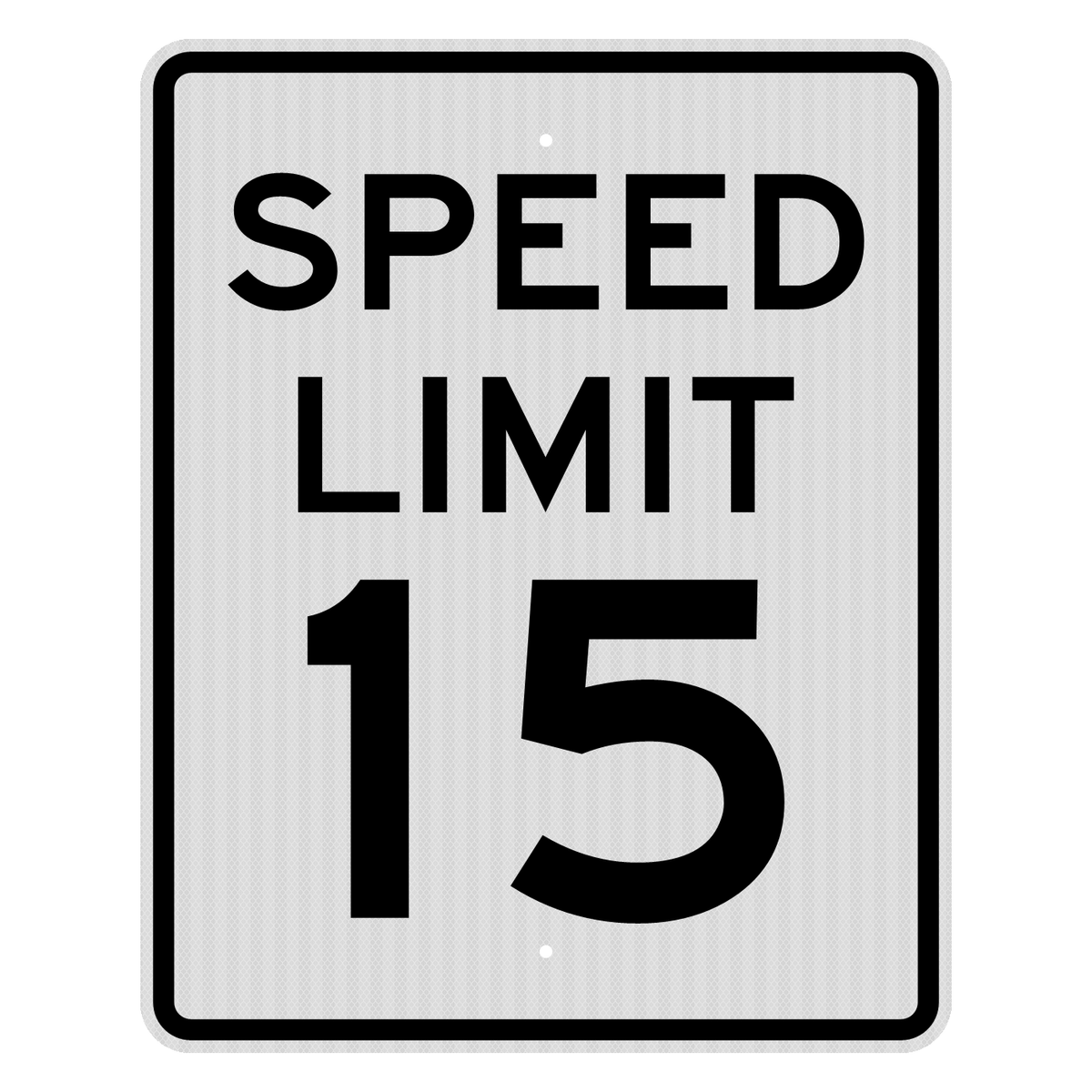 R2-1 Speed Limit 15 MPH sign, 24" x 30", High Intensity