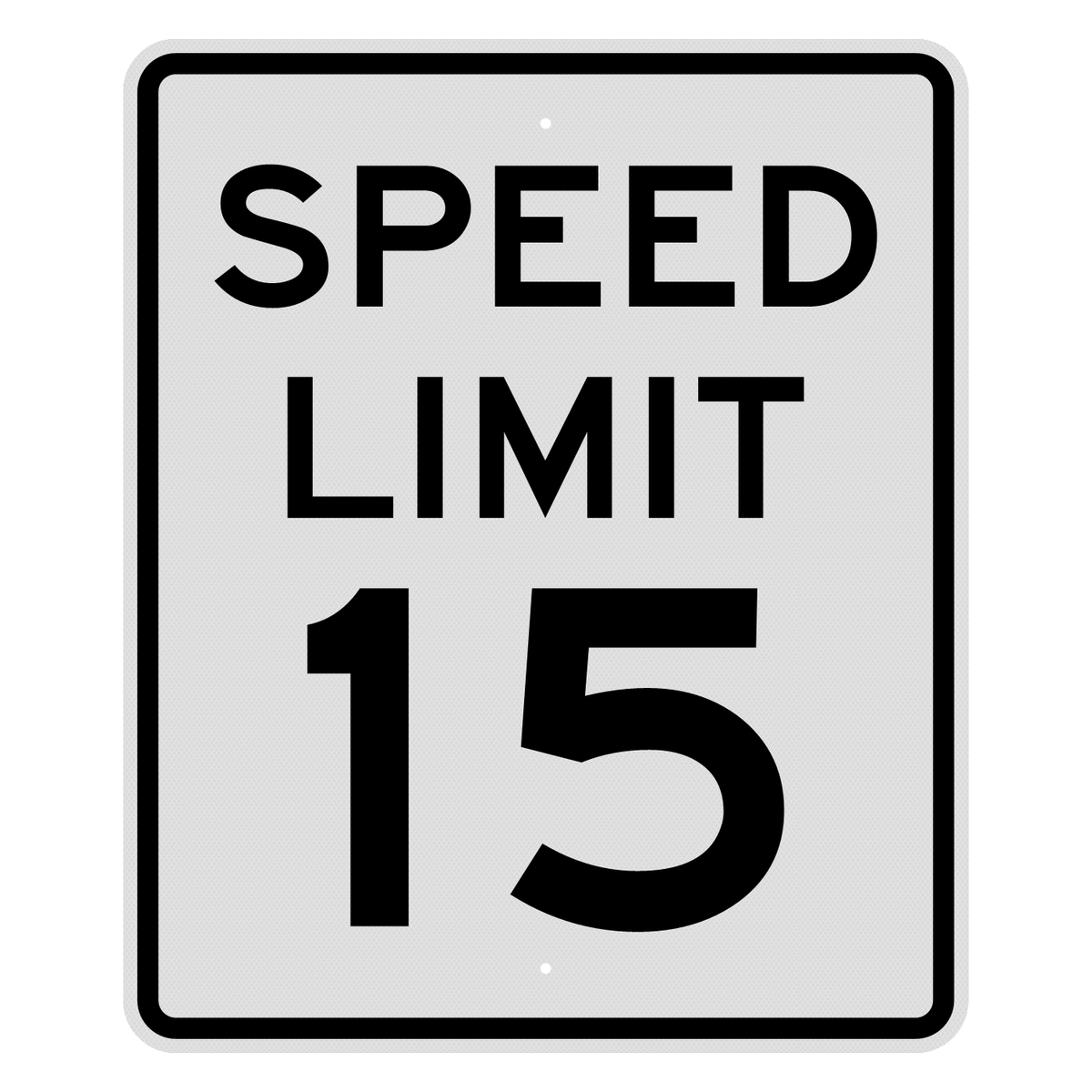 R2-1 Speed Limit 15 MPH sign, 30" x 36", Diamond Grade