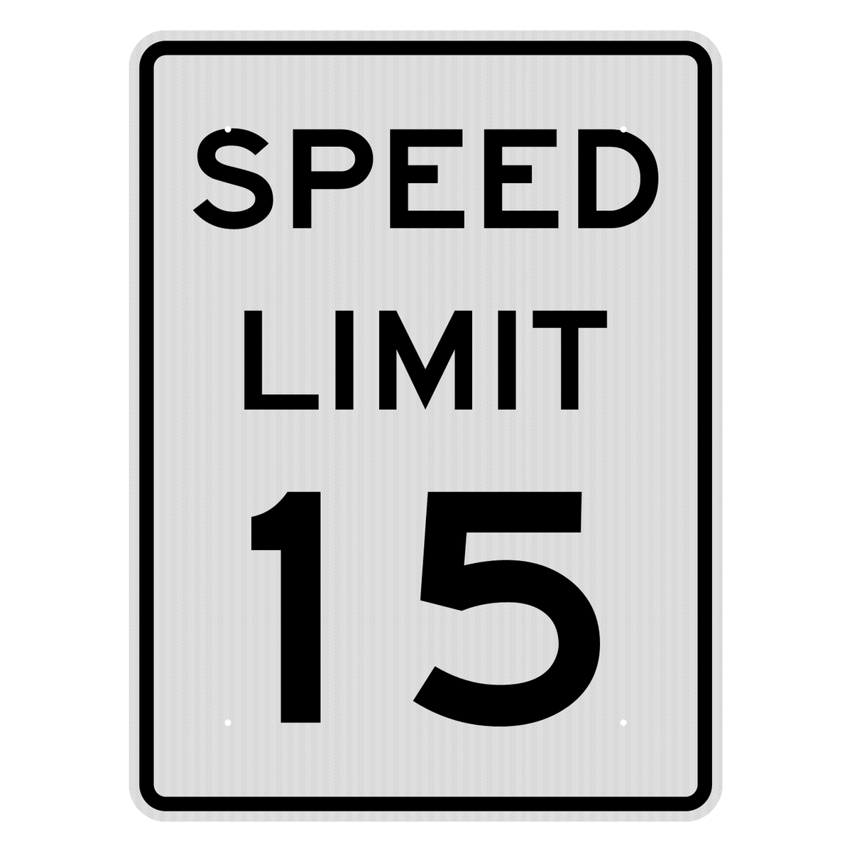 R2-1 Speed Limit 15 MPH sign, 36" x 48", High Intensity