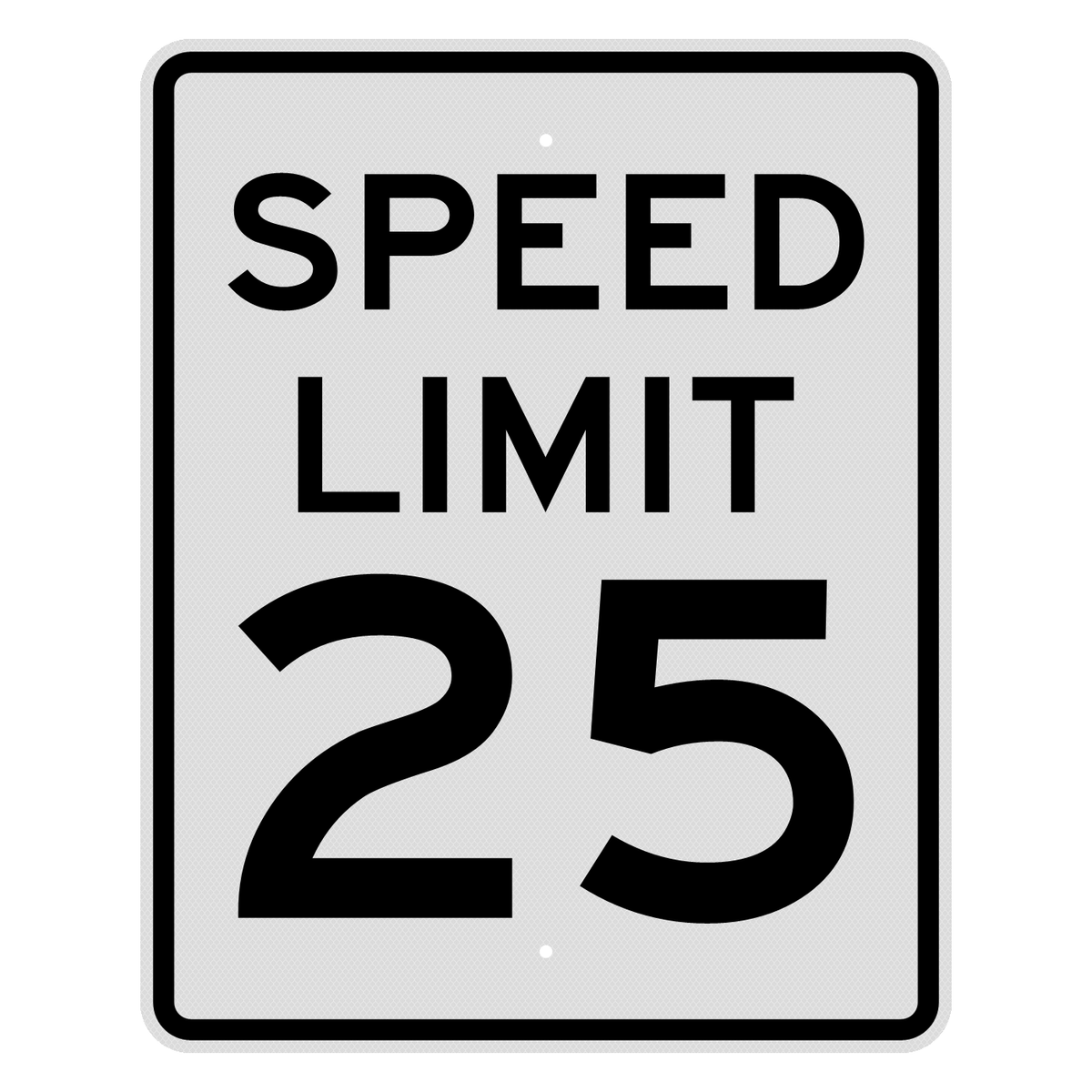 R2-1 Speed Limit 25 MPH sign, 24" x 30", Diamond Grade