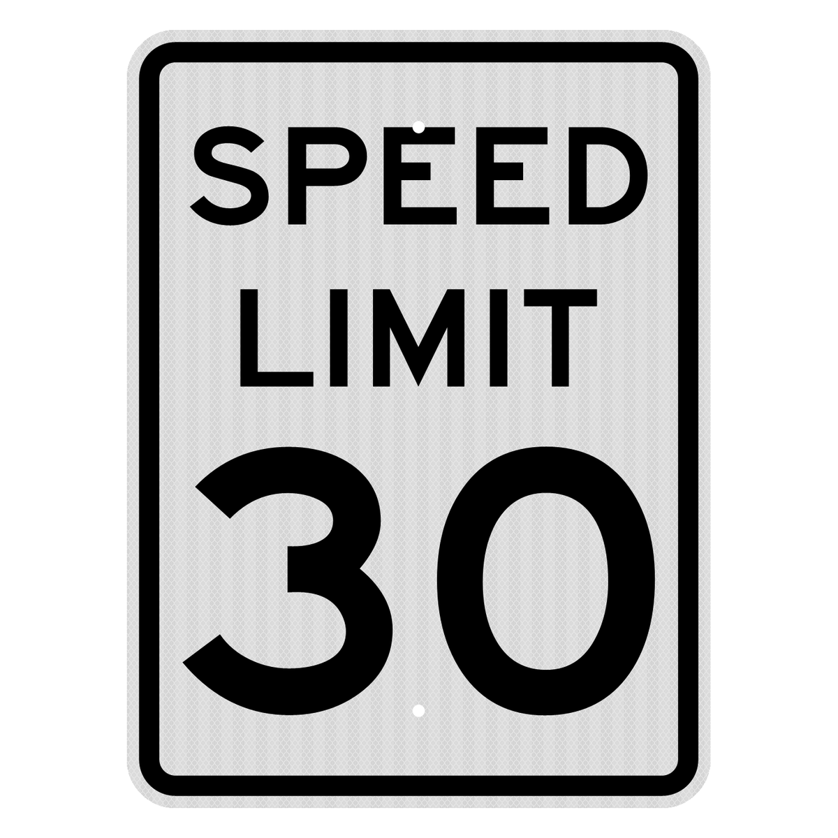 R2-1 Speed Limit 30 MPH sign, 18" x 24", High Intensity