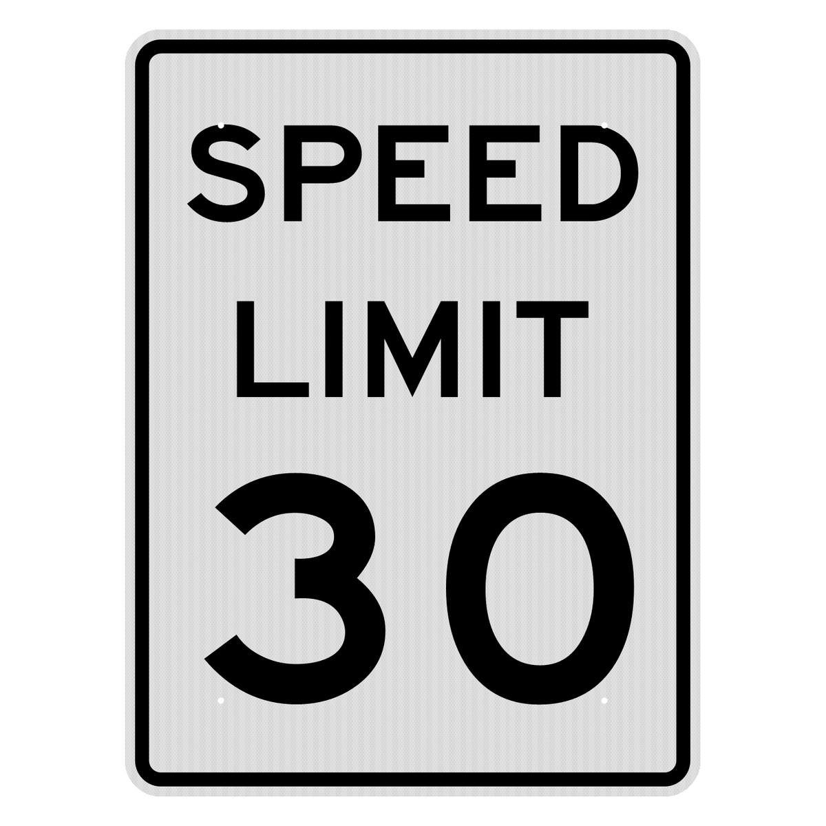 R2-1 Speed Limit 30 MPH sign, 36" x 48", High Intensity