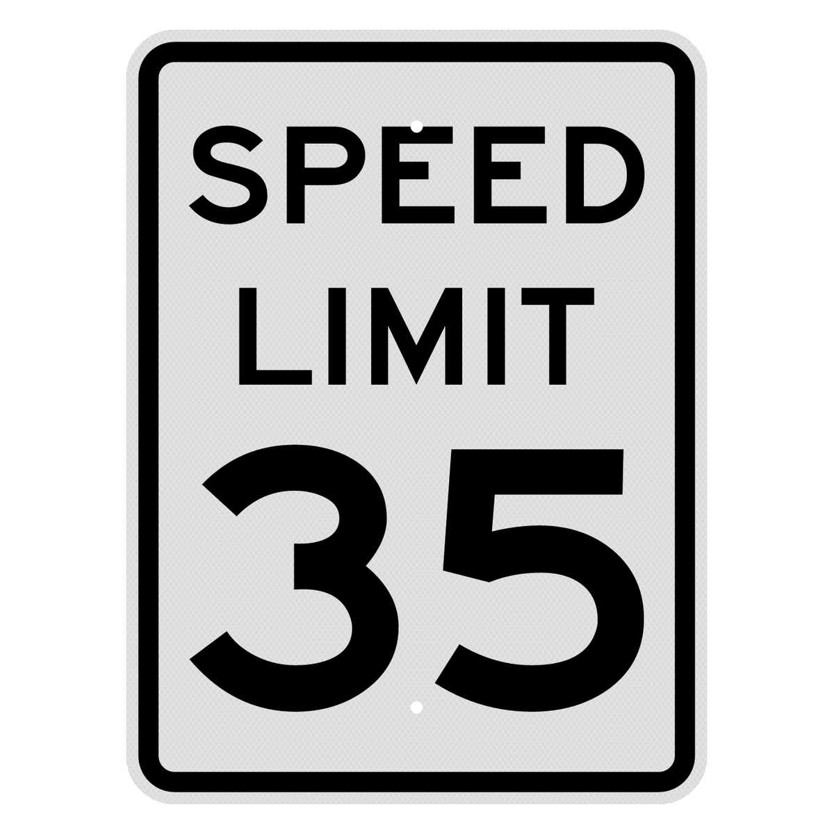 R2-1 Speed Limit 35 MPH sign, 18" x 24", Diamond Grade