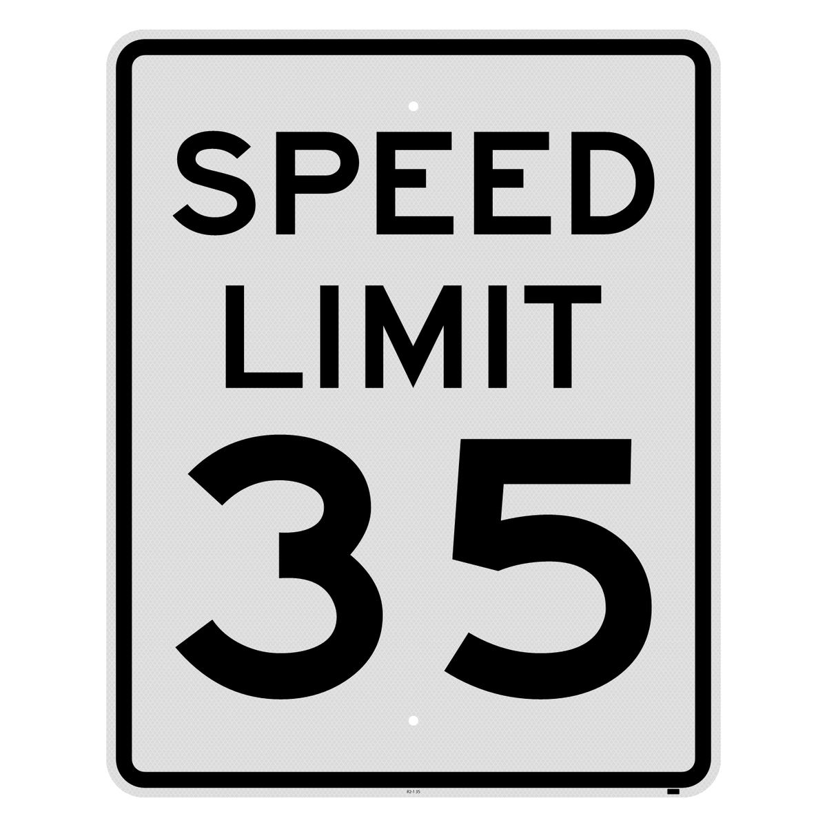 R2-1 Speed Limit 35 MPH sign, 24" x 30", Diamond Grade