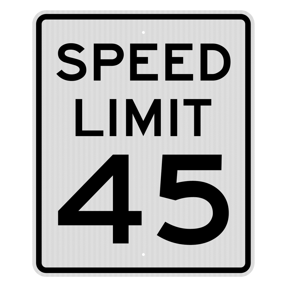R2-1 Speed Limit 45 MPH sign, 30" x 36", High Intensity