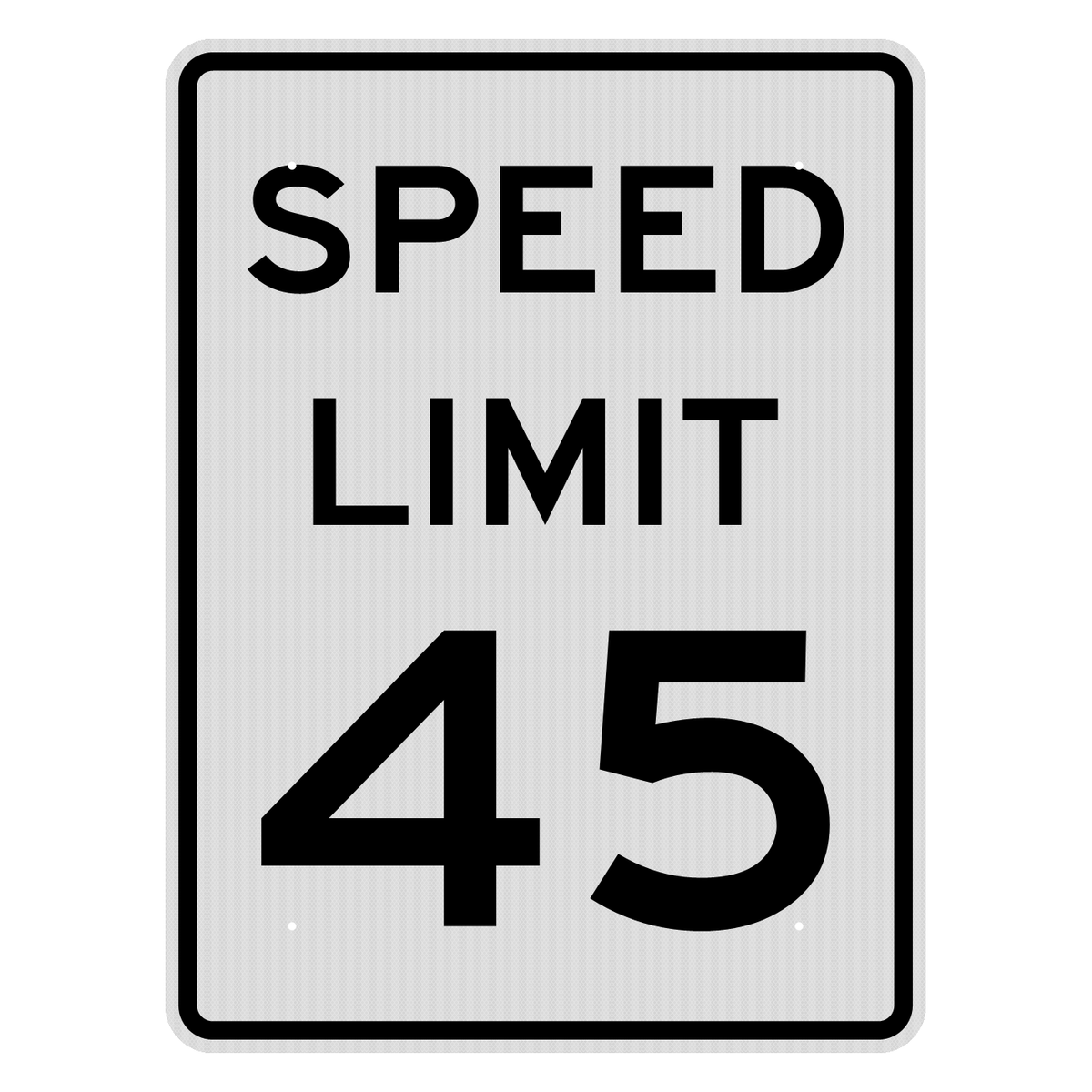 R2-1 Speed Limit 45 MPH sign, 36" x 48", High Intensity