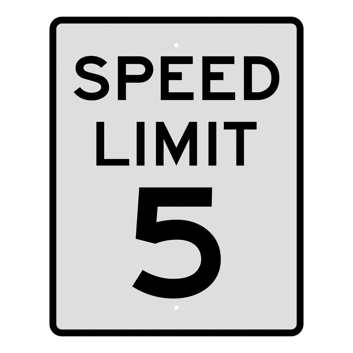 R2-1 Speed Limit 5 MPH sign, 24" x 30", Diamond Grade