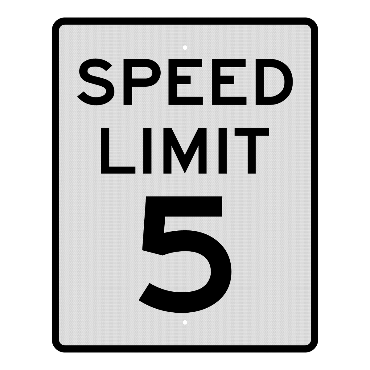 R2-1 Speed Limit 5 MPH sign, 24" x 30", High Intensity