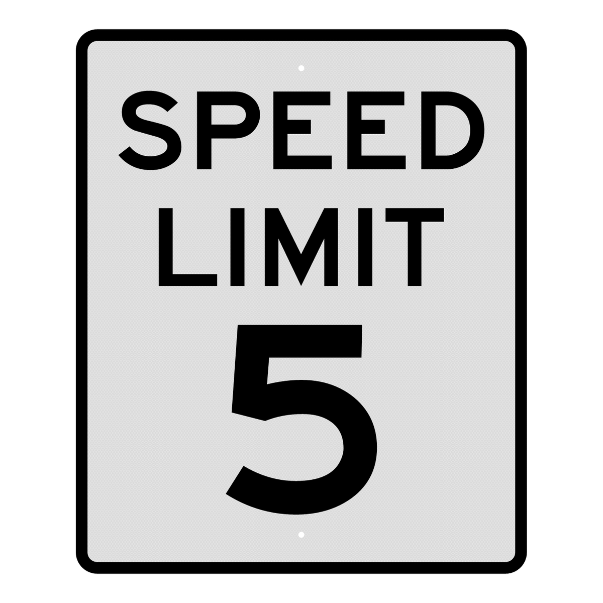 R2-1 Speed Limit 5 MPH sign, 30" x 36", Diamond Grade