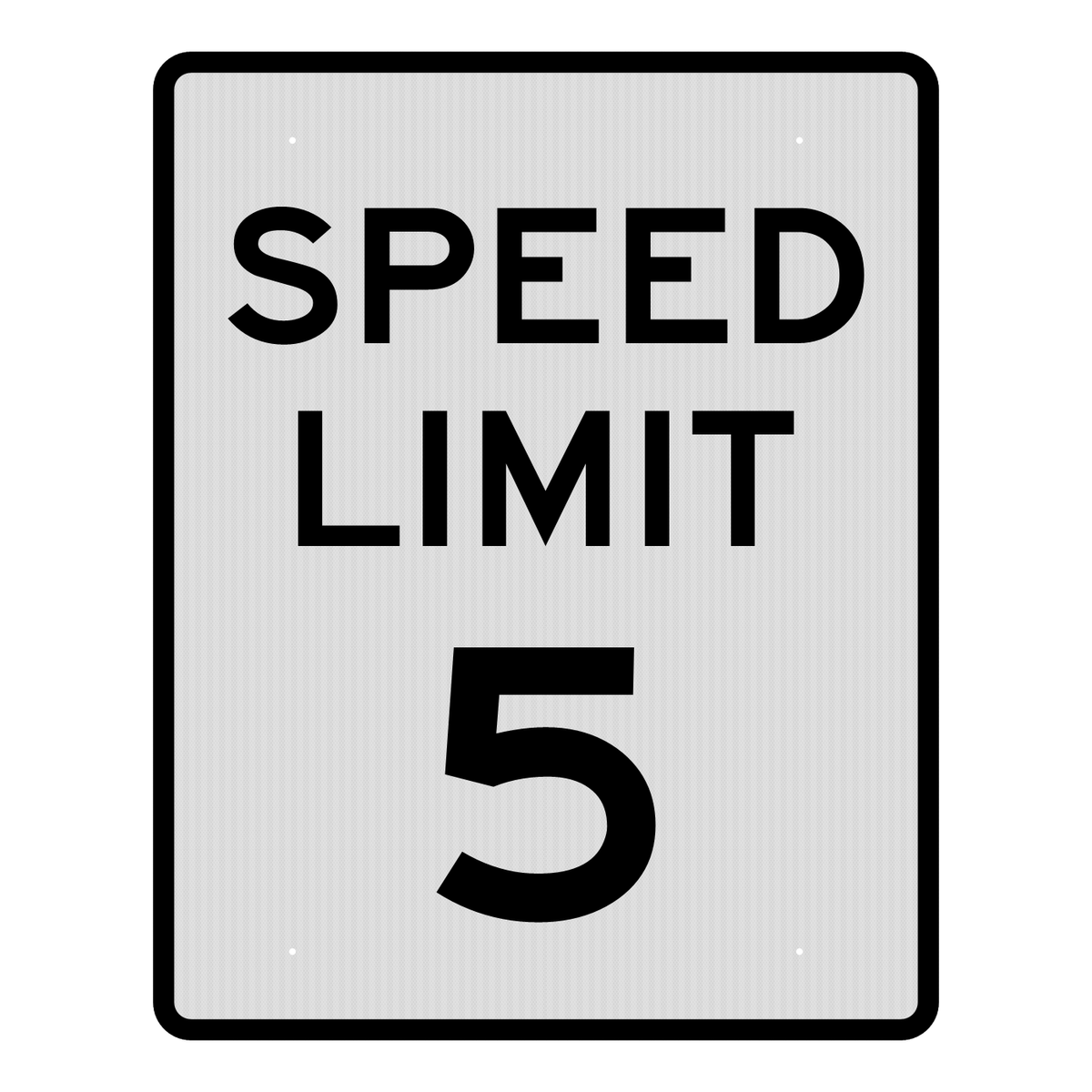 R2-1 Speed Limit 5 MPH sign, 48" x 60", High Intensity